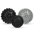 URAQT Spiky Massage Ball, 3 Pack Hard Spiky Massage Ball Roller Set, Professional Physical Therapy Massage Balls for Myofascial Release, Trigger Point Deep Tissue Massage, Plantar Fasciitis Recovery - color: 3pcs-b