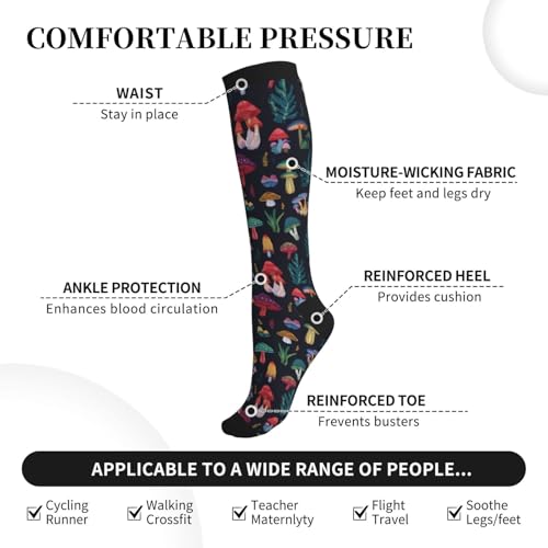 Graduated Compression Socks Knee High For Women Men Athletic - color: 25