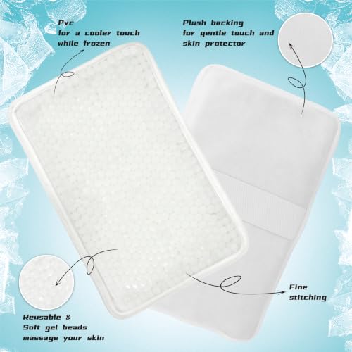 Gel Ice Pack for Injuries Reusable Ice Bag with Strap 1Pack Hot Cold Pack - color: Pure White-1 Pack