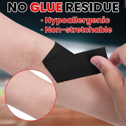 NUITPY 24 Pack Athletic Tape, Black Sports Tape, Easy Tear Wrist Tape - color: Black-24 Rolls