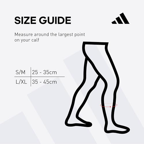 adidas Aeroready Compression Calf Sleeves, Lightweight, Moisture-Wicking Calf Compression Sleeves - color: Black V1