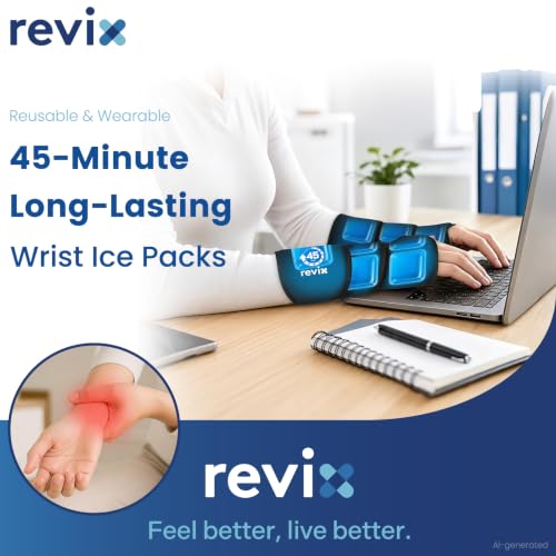 REVIX 45-Min Long-Lasting Wrist Ice Pack for Carpal Tunnel Relief, 2-Pack - style: 2 Packs