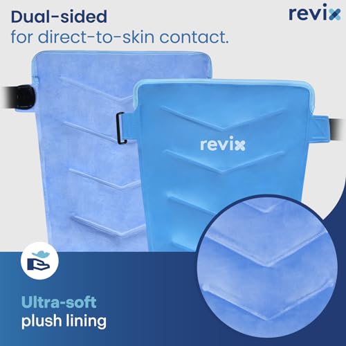 REVIX Full Leg Ice Pack Wrap for Knee, Hip & Thigh, Reusable Cold Gel Wrap - color: Blue