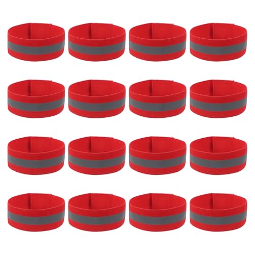 PATIKIL Reflective Bands for Wrist Arm Ankle Leg High Visibility Band - color: Red