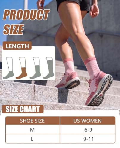 Womens Compression Ankle Crew Socks, Breathable Cushioned Socks - color: Blue Purple Pink Yellow Green, size: 6-9