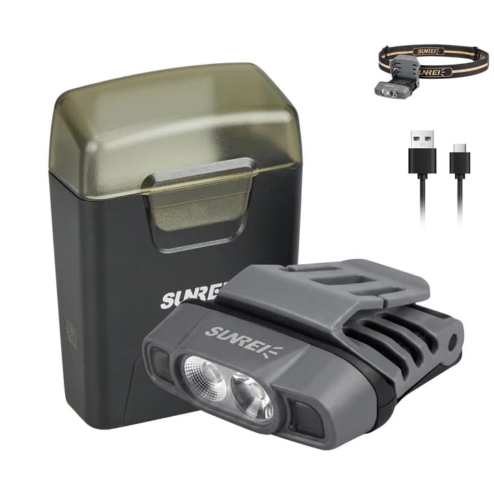 SUNREI H260PRO 260LM Clip on Hat Light, Motion Sensor Ultra-Light Headlamp - size: H260PRO-Gray