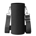 BUZIO Water Bottle Insulated Sleeve, Bottle Carrier with Strap - color: New Black, size: 40oz