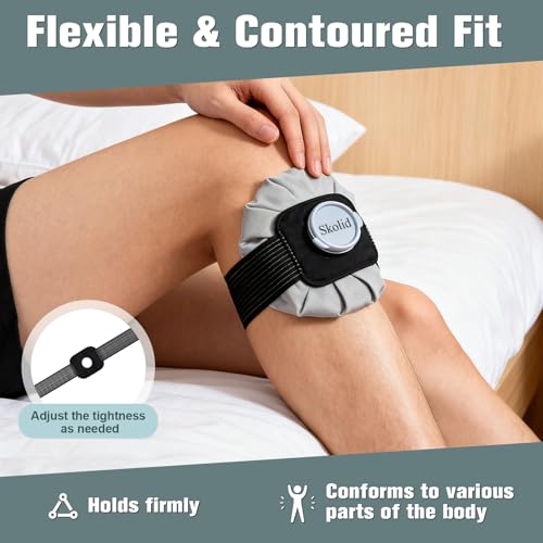 Ice Packs for Injuries Reusable, 3 Sizes, Gray - color: Gray