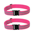 PATIKIL Adjustable Reflective Running Belt, Glow Pt Belt Sash for Cycling Walking - color: Pink, size: 1.9 Inch
