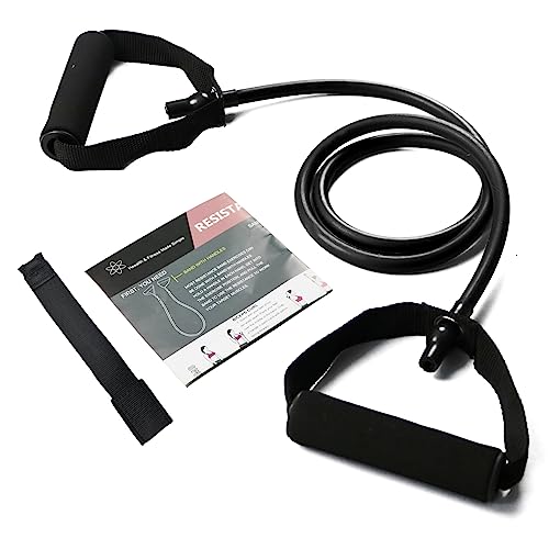 Resistance Bands with Handles, Exercise Bands with Handles, Door Anchor - color: Black-50lbs