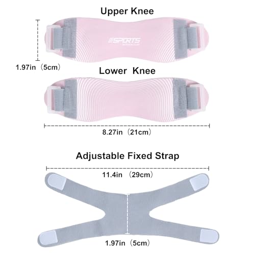 NuCamper Patellar Tendon Support Strap, Adjustable Patella Band Knee Brace for Men & Women Relief Knee Pain, Patella Stabilizer Knee Straps for Running, Basketball, Tendonitis, Jumpers Knees Pink - color: Pink