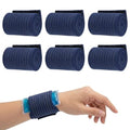 6 Pack Ice Pack Extension Straps - 35"x3" Elastic Wrap for Hot & Cold Packs - color: Blue