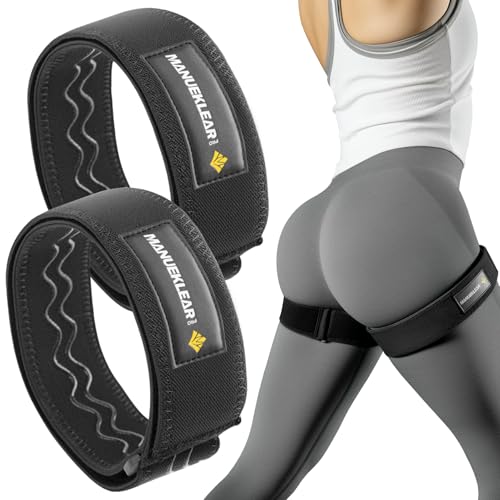 MANUEKLEAR Non-Slip Blood Flow Restriction Bands, BFR Booty Bands for Women - color: Black