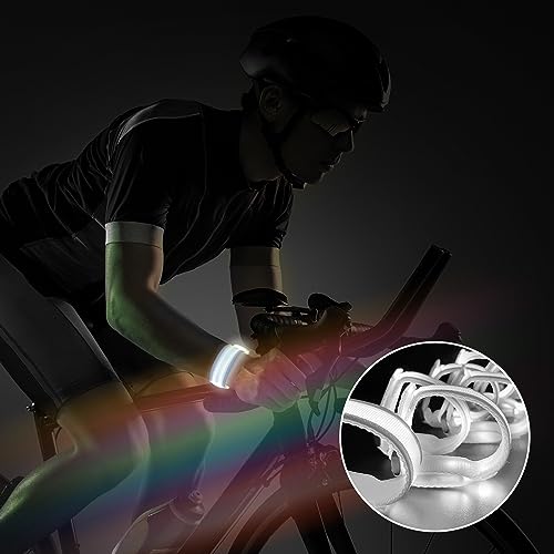 M.best 8pcs LED Light Up Bracelets Glow Flashing Wristbands Glow in The Dark Party Supplies for Wedding, Raves, Concert, Camping,Sporting Events, Party White - color: 8pcs White