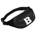 Fanny Packs for Men and Women Water-Repellent Sports Waist Pack Bag - color: 1pack-Black Letter B