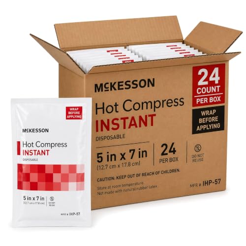 McKesson Instant Hot Packs, Instant Hot Compress, 5 x 7 in - color: Red, size: 5x7