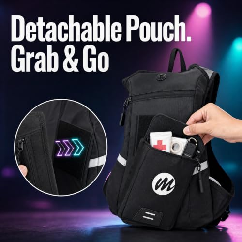 Moman Rave Backpack, 2L/68 fl oz Hydration Pack with BPA-Free Bladder