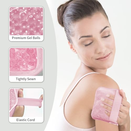 Ice Packs for Injuries Reusable, Hot & Cold Therapy - style: Rectangle - Pink