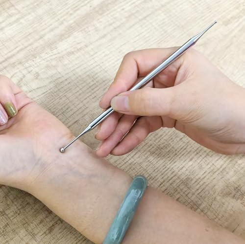 BYYDDIY Stainless Steel Dual Head Facial Reflexology Tool Set (6.3 inch) - style: 6.3 inch