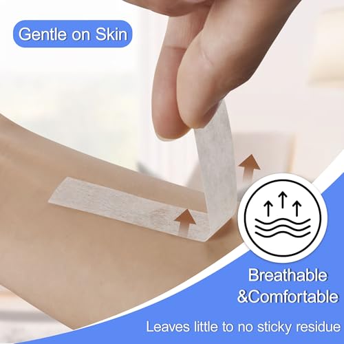 2 Rolls Medical Paper Tape with Dispenser, 1 Inch x 10 Yards,Microporous Surgical Paper Tape for Skin, Dressings, Wound First Aid Tape(White) - color: White