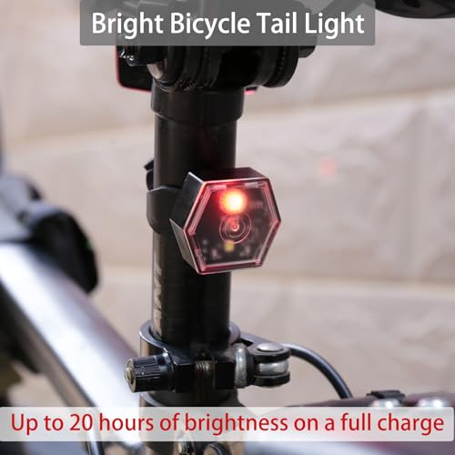 Bike Tail Lights Bicycle Cycling Rear Light USB-C Rechargeable Clip on Strobe LED Safety Light, Running Lights for Runners Flashing Bike Lights for Night Riding Hiking Pet Dog