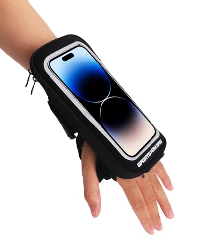 Wrist Phone Holder, Arm Phone Holder for Running with Card Slot and Adjustable Strap, Suitable for Phones Smaller Than 7.0 Inches