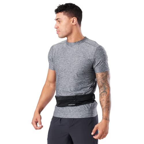 Nathan Running Belt Adjustable Fit Zipster, Zippered, Weather-Resistant Pocket & Two Quick-Stash Pockets for Running Gear, Running Fanny Pack, Walking, Hiking, Gym - color: Black