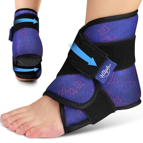 Hilph Ankle Heel Ice Pack Wrap for Swelling, Achilles Tendonitis, Sprain - style: A-Blue(1 Pack)
