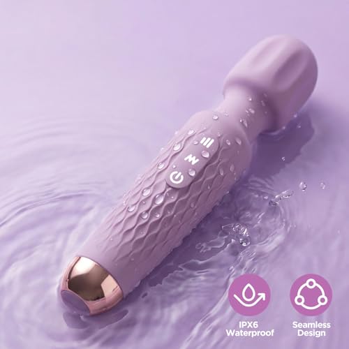 Personal Massager - 4H Max Runtime & Ultra-Quiet - Waterproof - 20 Modes 8 Speeds for Deep Tissue Back Massage, Post-Workout Recovery and Neck Muscle Relaxation(LX-Purple) - color: Lx-purple