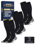 Pembrook 3 Pairs Compression Socks 20-30 mmHg - Compression Socks for Women and Men | Running, Athletic, Travel, Nurses - color: Black - 3 Pairs, size: Large