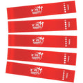 Fit Simplify Resistance Loop Exercise Fitness Bands with Instruction Guide and Carry Bag, Set of 5 - color: Red