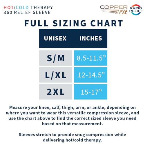 Copper Fit 360 Freeze Compression Sleeve (Small/Medium) - size: Small/Medium