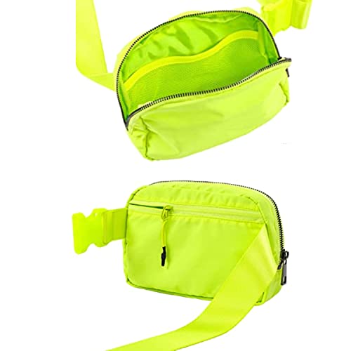 Tapp Collections Unisex Mini Crossbody Belt Bag with Adjustable Strap Small Waist Pouch for Workout Running Traveling Hiking - Neon Green - color: Neon Green