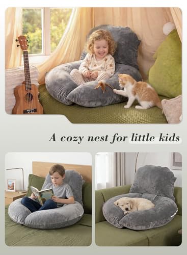 INSEN Wedge Pillow Set for Sleeping and After Surgery, Use for Acid Reflux, Reading and Relaxing, Headboard Pillow for Sitting in Bed, Grey - color: Grey