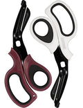 MEUUT Medical Scissors 2-Pack Trauma Shears for Nurses All Purpose Scissors - color: Burgundy+white