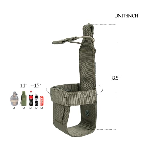 EXCELLENT ELITE SPANKER Tactical Military Portable Belt Bottle Holder Pouch - color: Ranger Green