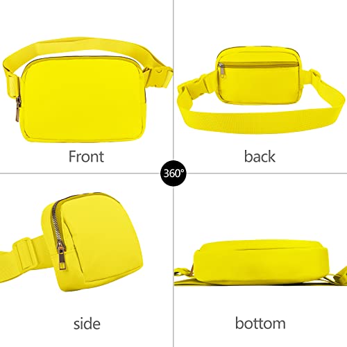 VOROLO Fanny Pack For Women And Men Crossbody Bag Belt Bag Yellow - color: Yellow