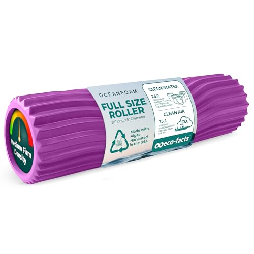 Oceanfoam Tidal Roller - Muscle Massage Foam Roller for Exercise (Magenta) - color: Magenta