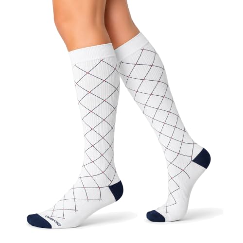 CopperJoint Compression Socks Women & Men, Grey Pinstripe, Small, 1 Pair - color: Grey Pinstripe, size: Small