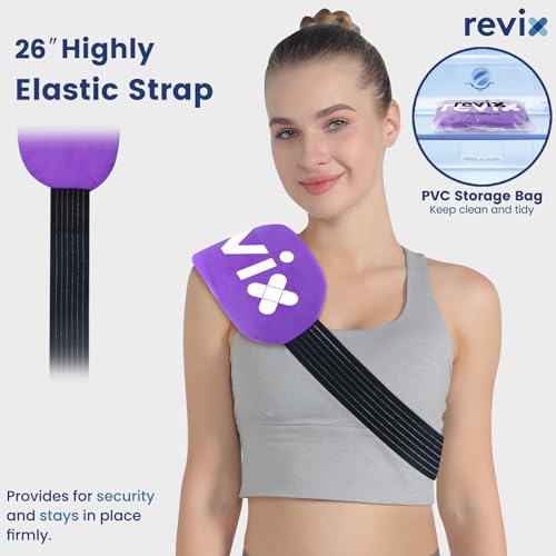 REVIX Ice Packs for Injuries, 5 Pack Hot & Cold Gel for Knee & Back, Purple - style: Purple-5 Pack