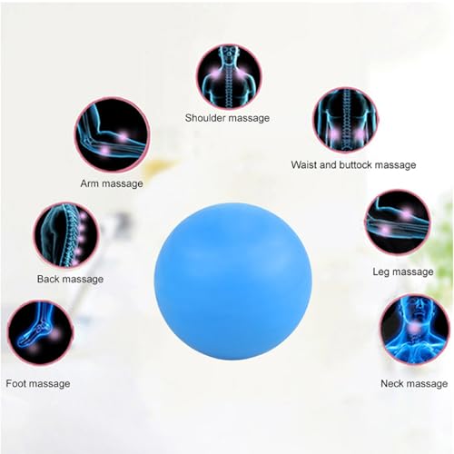 WOVTE Massage Lacrosse Ball Therapy for Sore Muscles Myofascial Release - color: Blue