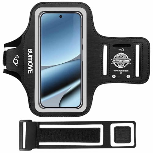Running Armband Phone Holder with Headset Locker Fits up to 6.8" - size: G6.8"