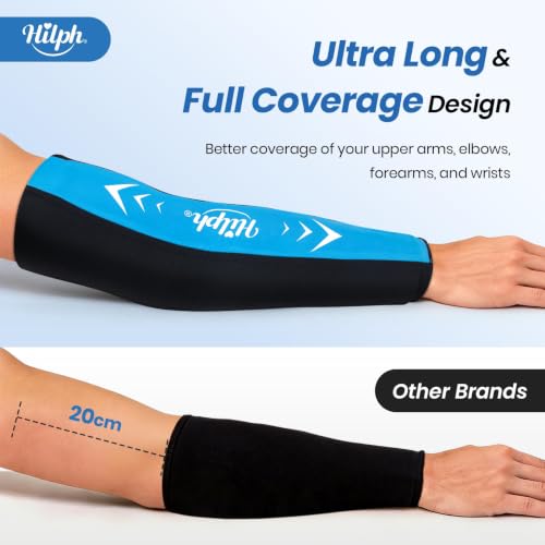 Hilph Full Arm Elbow Ice Pack Sleeve for Pitchers, Extended-Length Design - size: Medium