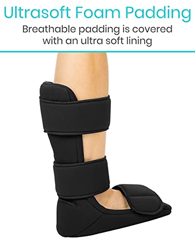Vive Plantar Fasciitis Night Splint Plus Trigger Point Stretch Wedges - color: Black, size: Medium