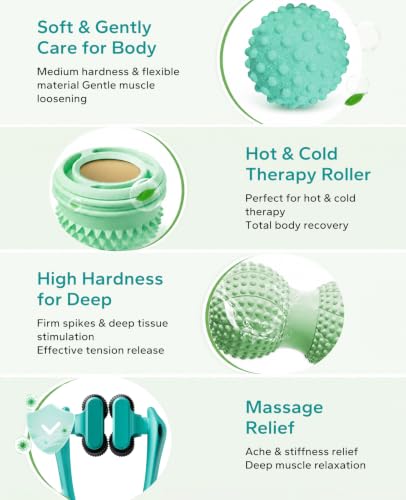 HAPBEAR Massage Ball Set 4 PC, Plantar Fasciitis Relief, with Storage Bag