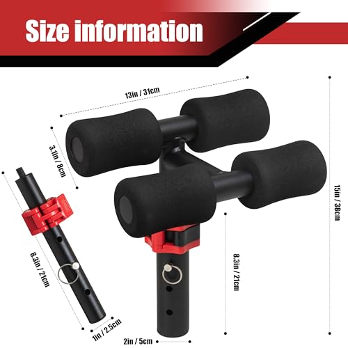 Tib Bar Tibialis Trainer, Tibialis Anterior Exercise Equipment for Home Gym - color: Black-1in&2in