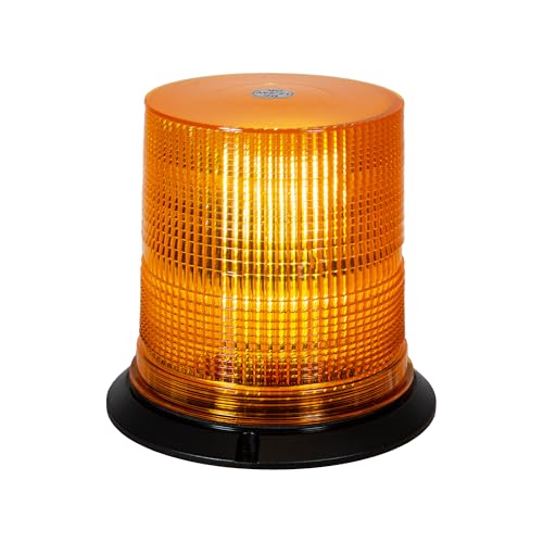 Buyers Products SL660A Tall 6.5 Inch Wide Incandescent Beacon, Flashing Warning Safety Lights, Construction Vehicle Lights, Bar Light for Work Trucks, Beacon Light, Amber