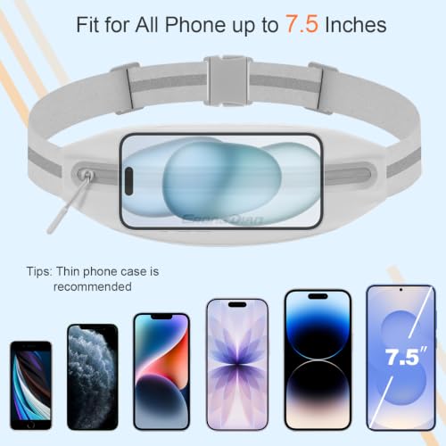 Slim Fanny Pack for Men, Ultra-Light Running Belts for Women Grey - color: 02 - Grey