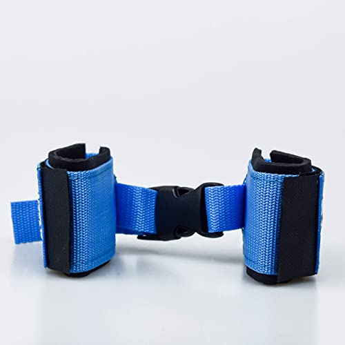 Myosource Kinetic Bands Tumble Pro X Ankle Straps Kit – Cheerleading Standing Tumbling Equipment, Gymnastics Backhandspring Trainer – Includes Flexibility Stunt Stretch Strap – Blue, Pink, Purple - color: Light Blue
