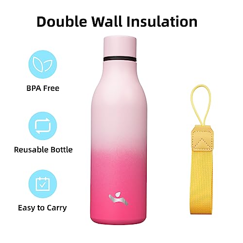 Konokyo 20 oz Tumbler with Handle and Straw, Insulated Travel Mug - color: Cherry, size: 18 Ounces